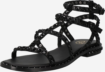 ASH Sandalen met riem in Zwart: voorkant