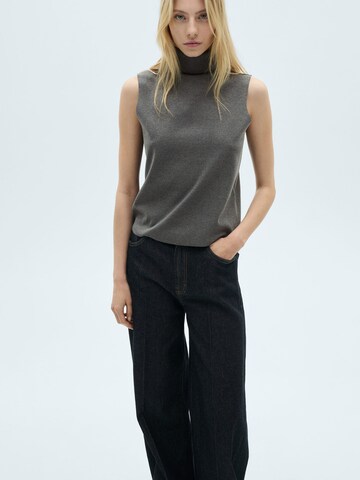 MANGO Knitted Top 'Lea' in Grey