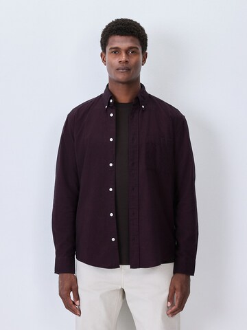 Next Regular fit Πουκάμισο σε λιλά: μπροστά