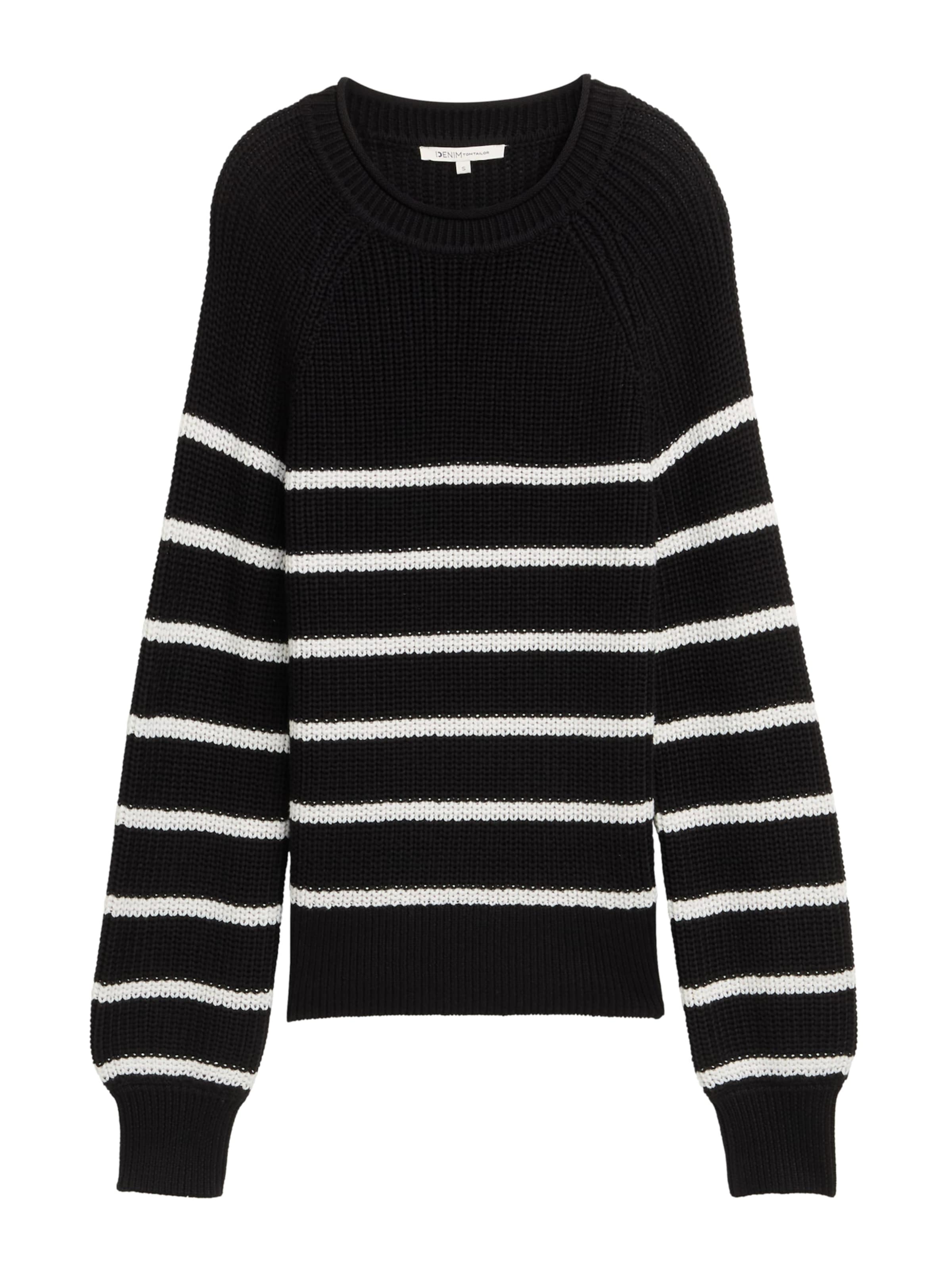 TOM TAILOR DENIM Sweater in Black: front