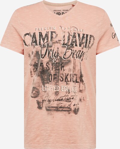 CAMP DAVID T-Krekls, krāsa - antracīta / persiku / melns / balts, Preces skats