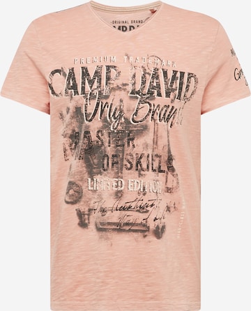 T-Shirt CAMP DAVID en orange : devant