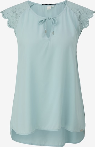 QS Blouse in Blauw: voorkant