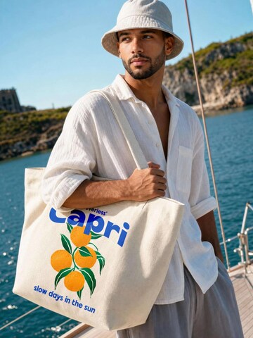 Neverless Strandtasche 'Capri Orange'‌‌‌ in Beige