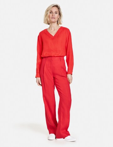 GERRY WEBER Wide Leg Bügelfaltenhose in Rot