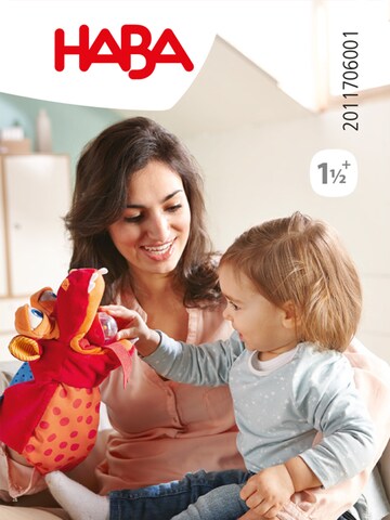 HABA Stuffed animals ' Allesfresser ' in Red