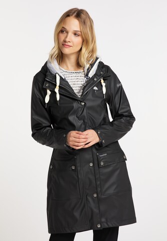 Schmuddelwedda Raincoat in Black: front