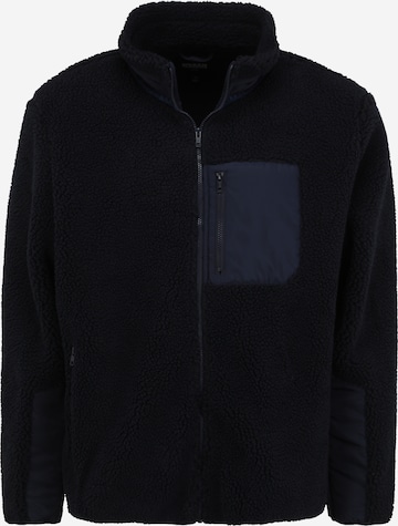Urban Classics Fleece jas in Blauw: voorkant