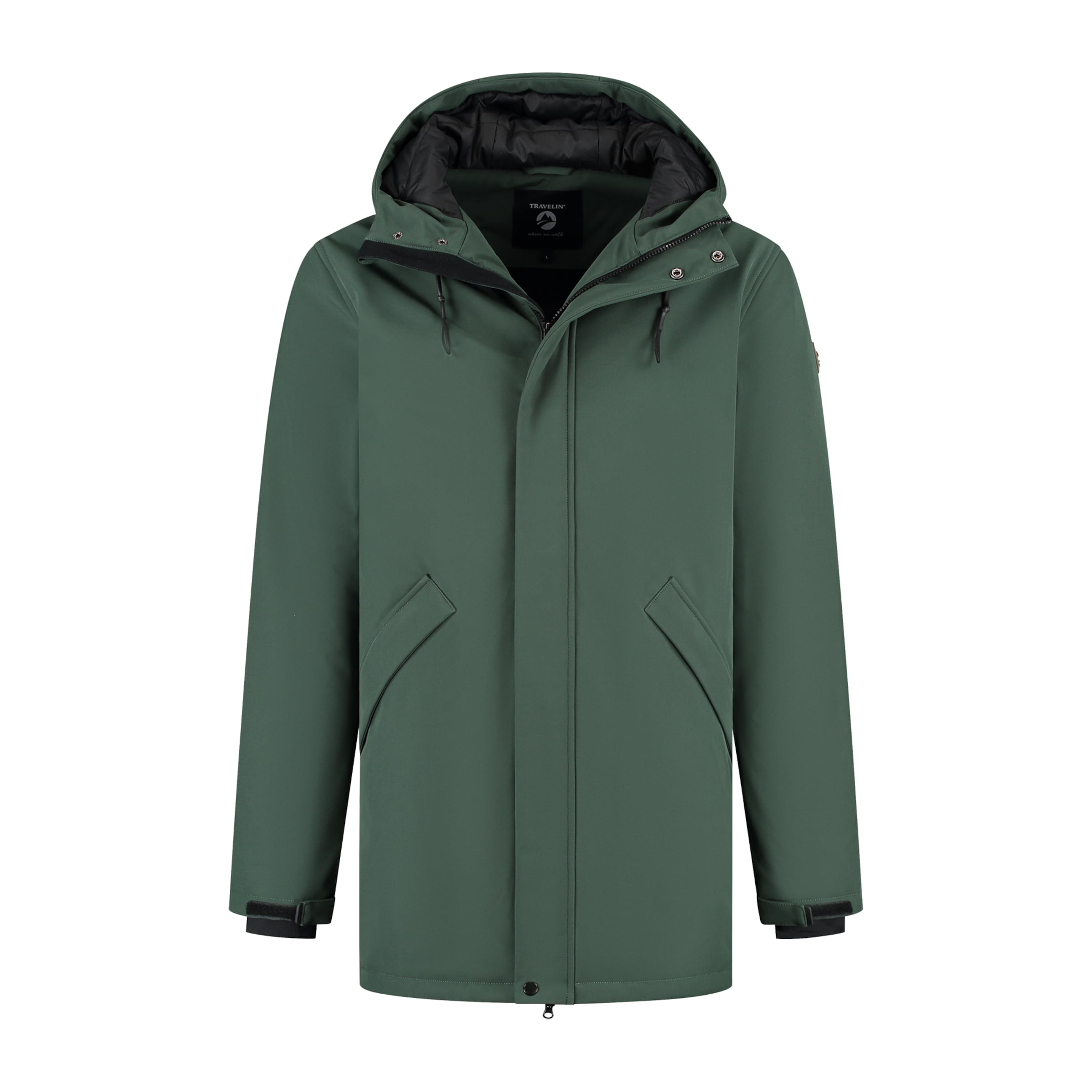 Travelin Udendørsjakke 'Enok' i grøn: forside