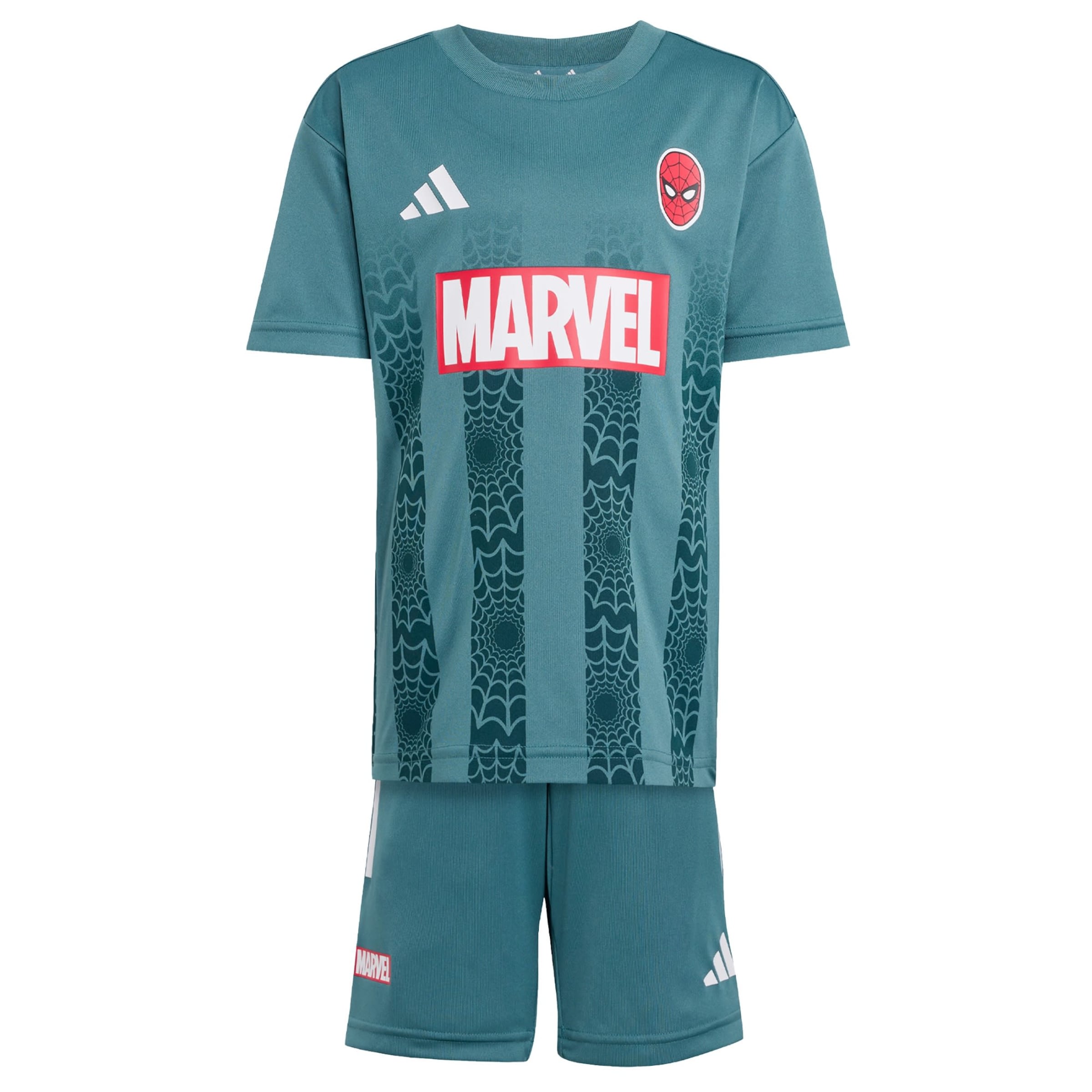 Completo per l'allenamento 'Marvel Spider-Man' di ADIDAS SPORTSWEAR in verde: frontale