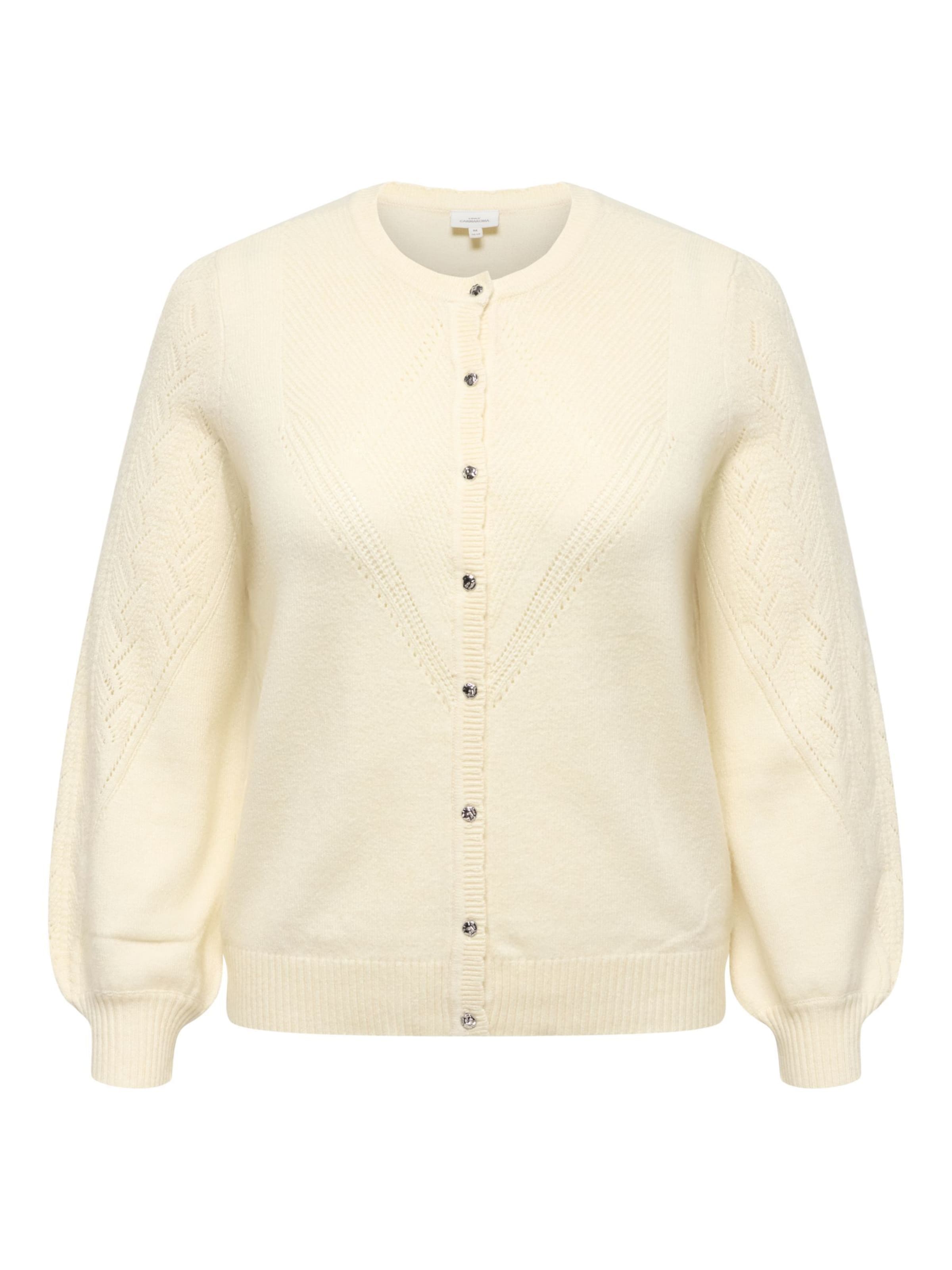 Cardigan ONLY Carmakoma en blanc : devant