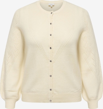 Cardigan ONLY Carmakoma en blanc : devant