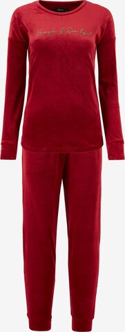 LELA Pyjama in Rood: voorkant