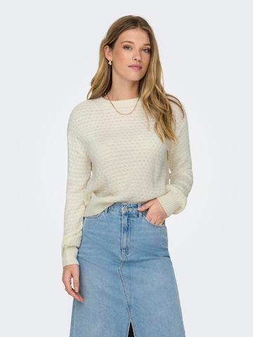 JDY Sweater in White: front