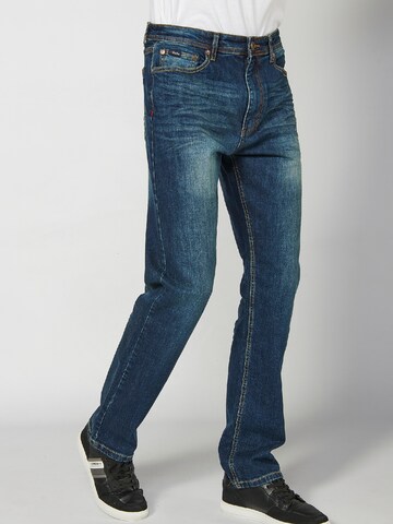 KOROSHI Regular Jeans in Blauw: voorkant