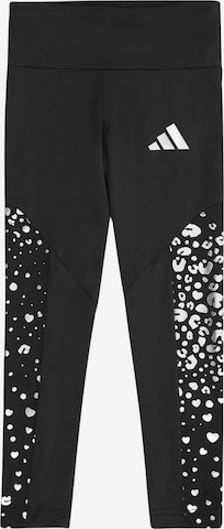 juoda ADIDAS SPORTSWEAR Siauras Sportinės kelnės: priekis