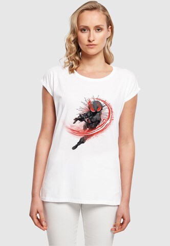 ABSOLUTE CULT T-Shirt 'Aquaman - Black Manta Flash' in Weiß: predná strana