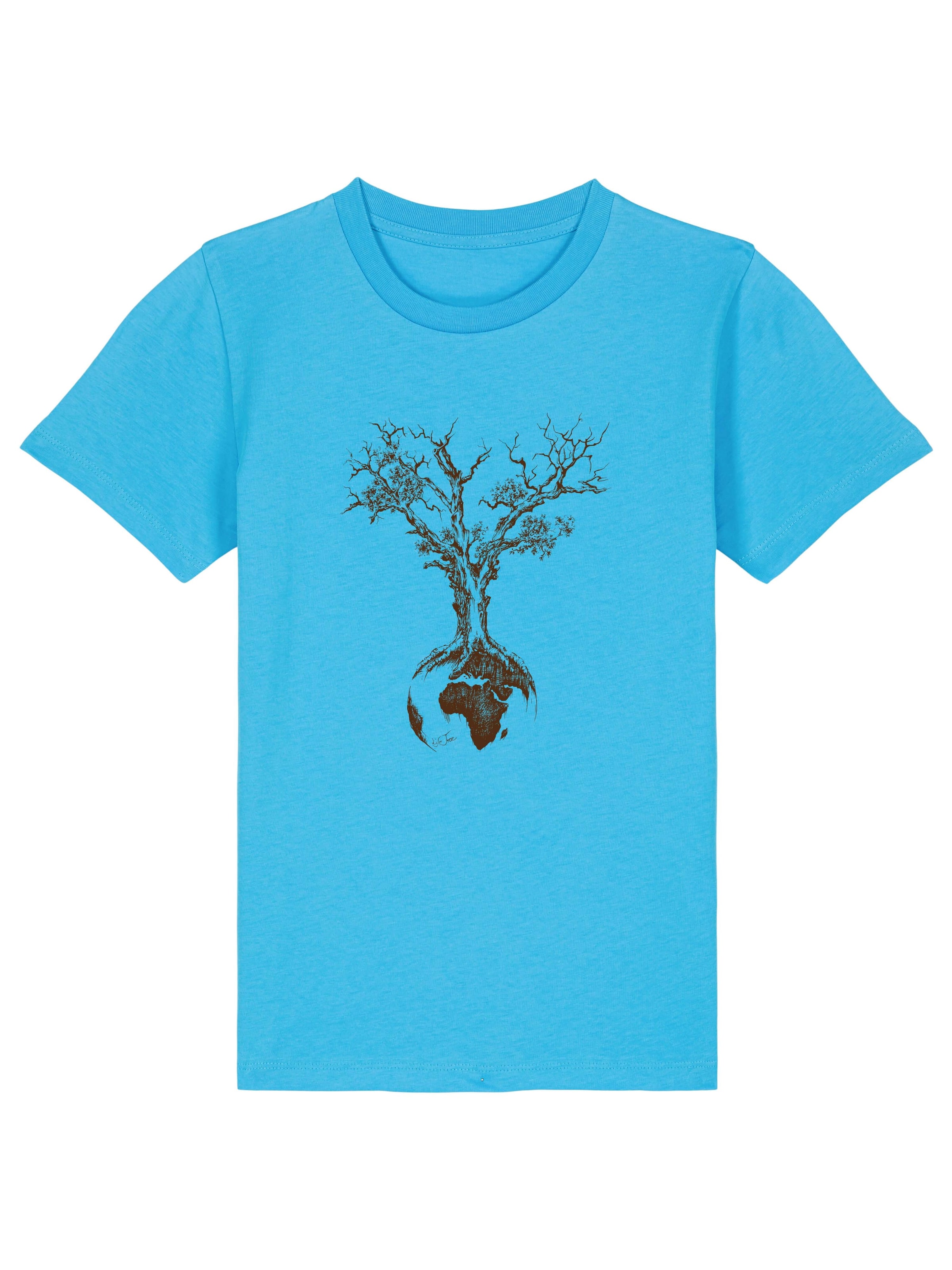 Life-Tree Shirt 'Weltenbaum' in Blue: front