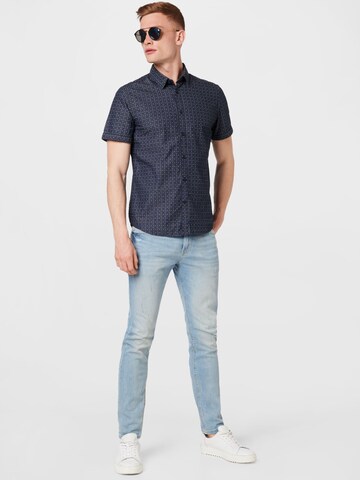 Coupe regular Chemise TOM TAILOR en bleu