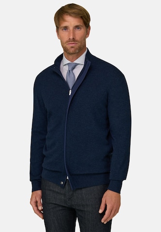 Boggi Milano Gebreid vest in Blauw: voorkant