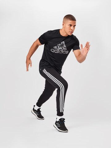 ADIDAS PERFORMANCE Tapered Sporthose in Schwarz