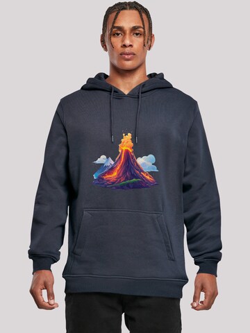 Sweat-shirt 'Vulkanausbruch' F4NT4STIC en bleu : devant