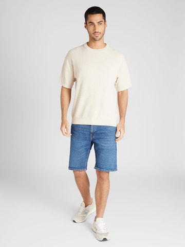 JACK & JONES - Jersey 'BASTIAN' en beige