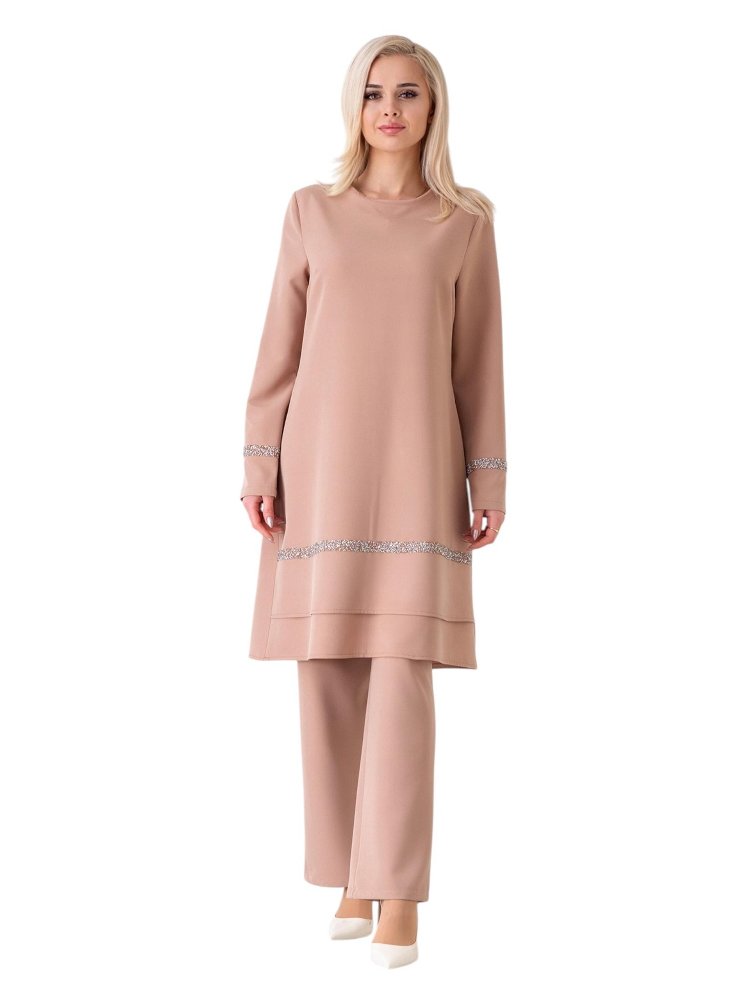 fashionshowcase Buksedragt 'NEVRA' i beige