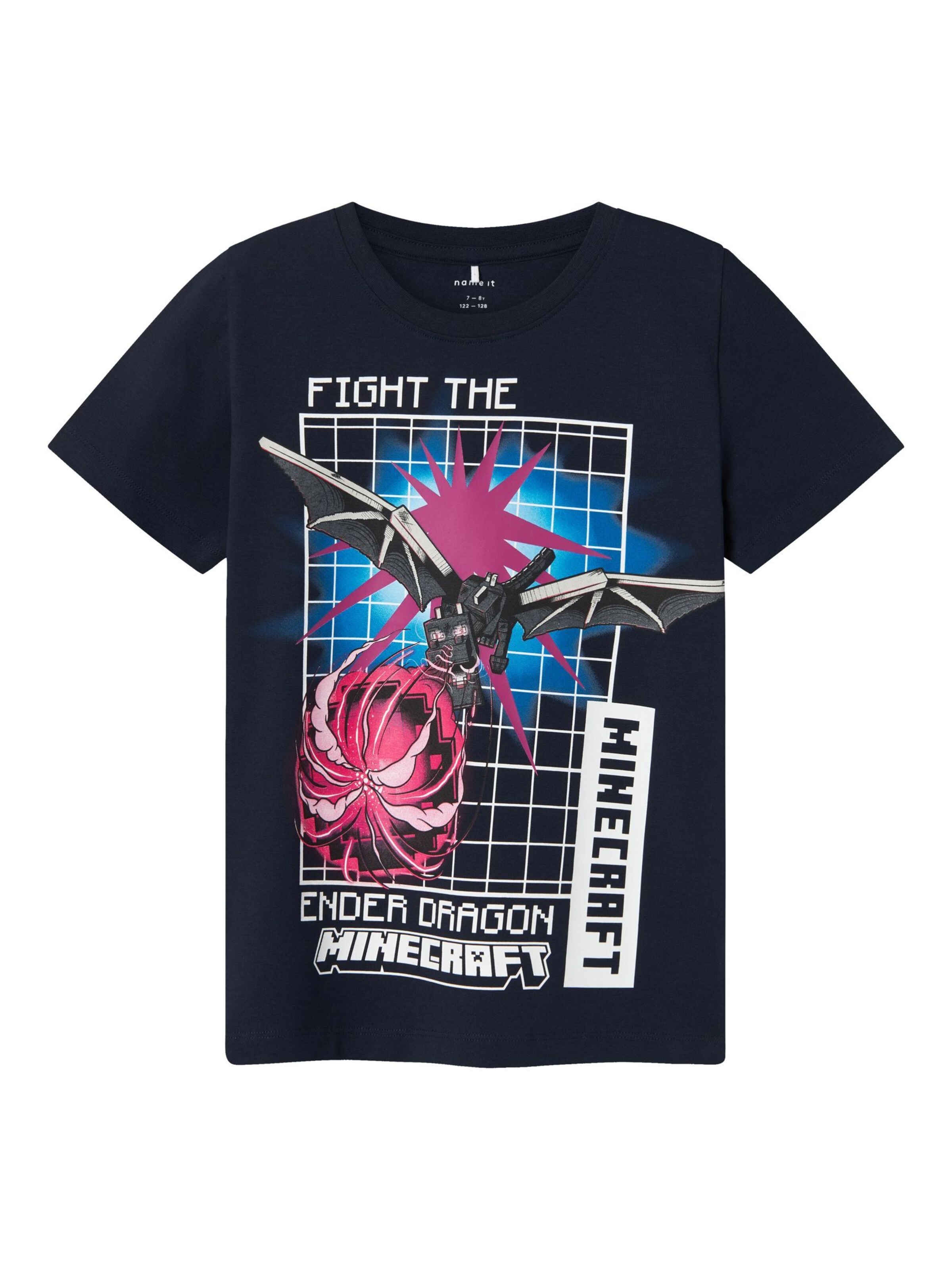 NAME IT T-Shirt 'Mosk Minecraft' in Blau: Vorderseite