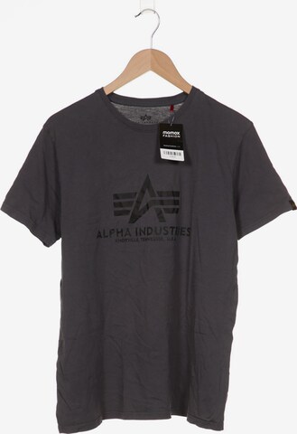 ALPHA INDUSTRIES T-Shirt L in Grau: predná strana