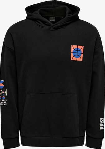 Only & Sons - Sudadera 'Lenny' en negro: frente