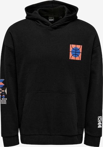 Only & Sons Sweatshirt 'Lenny' in Black: front