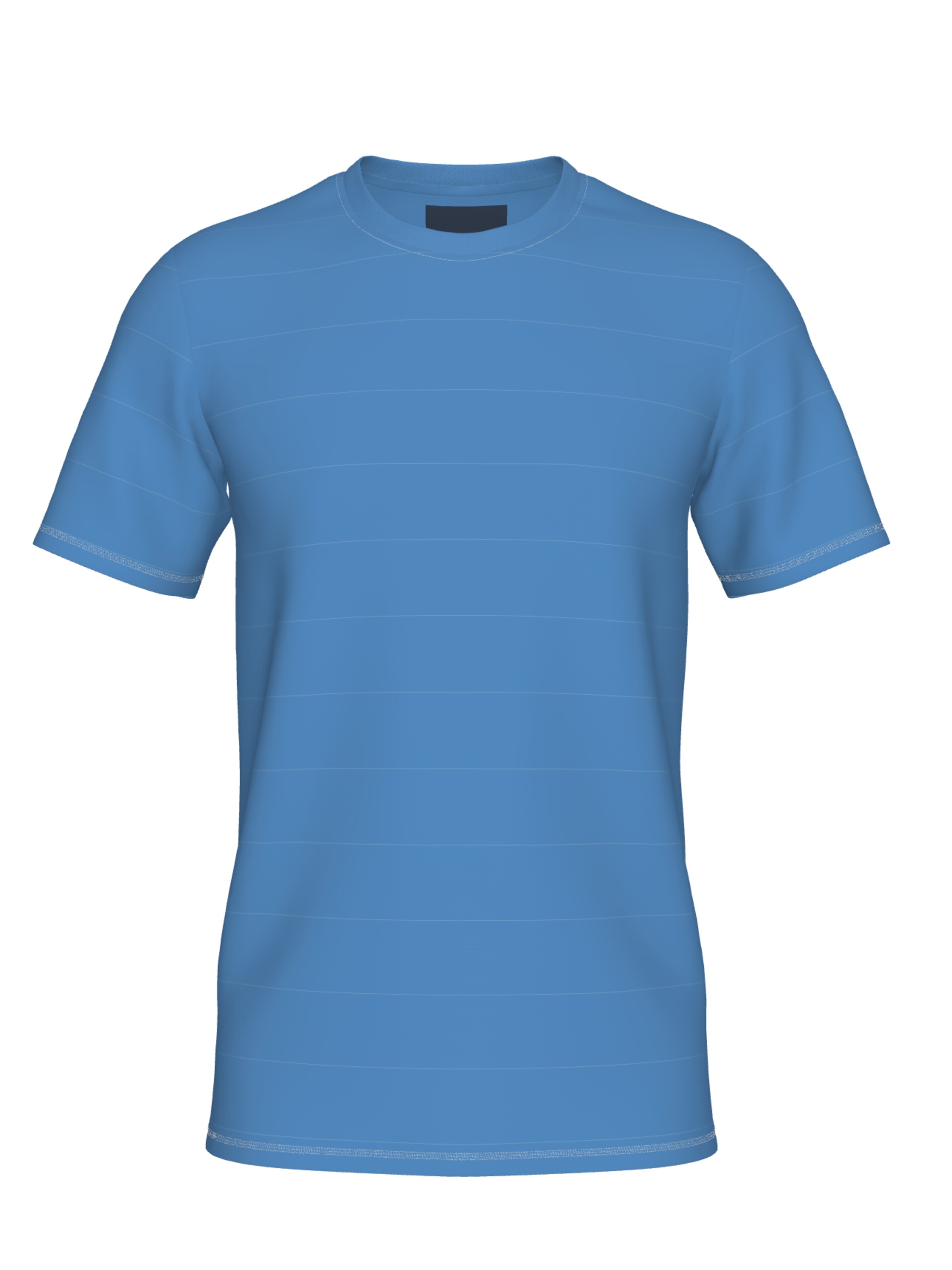 Line One Functioneel shirt 'Herren T-Shirt – T-Shape, Rundhals, Baumwolle' in Blauw