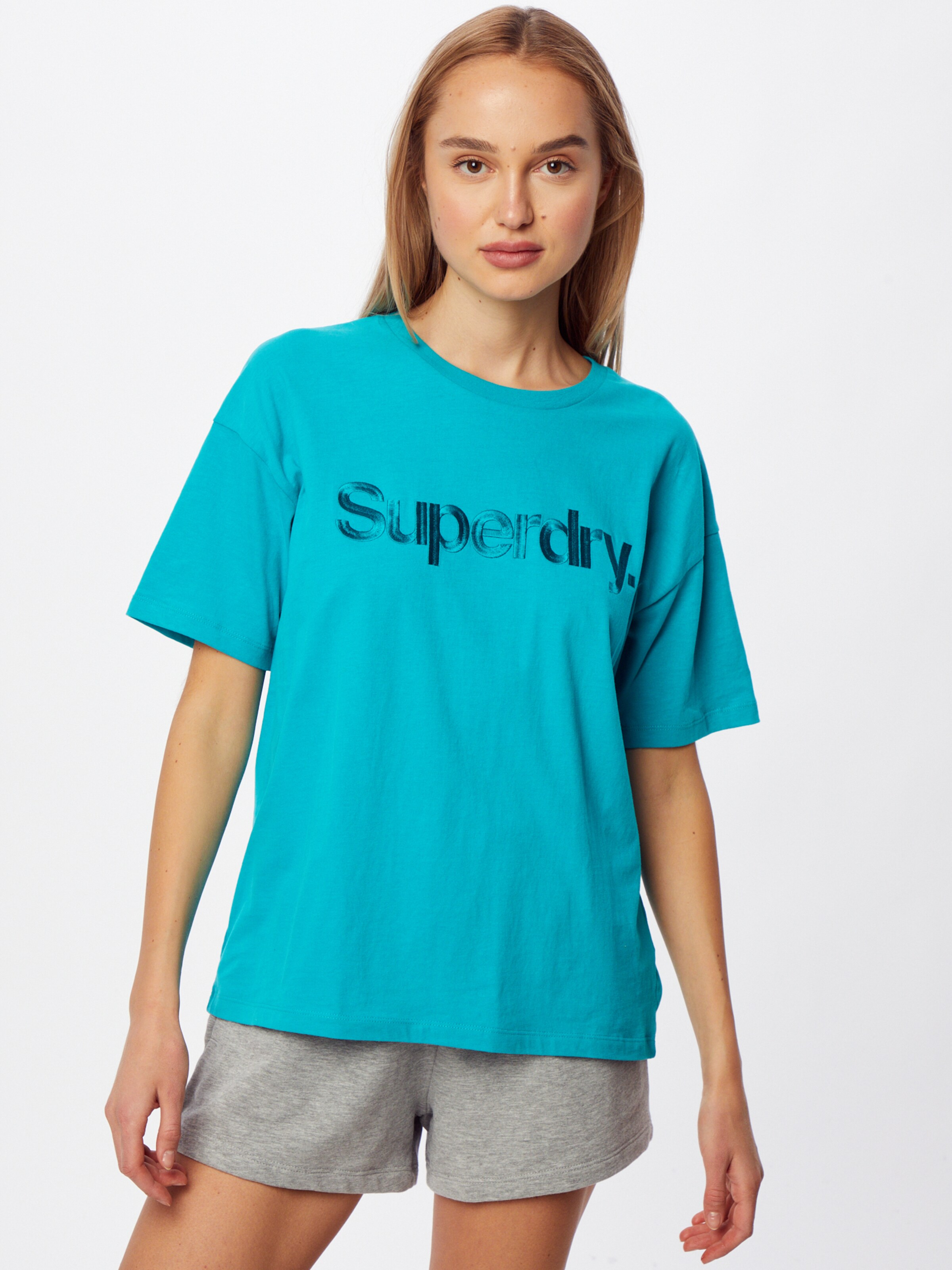 Frauen Shirts & Tops Superdry T-Shirt in Jade - OH85388 Frauen Shirts & Tops Superdry T-Shirt in Jade - OH85388