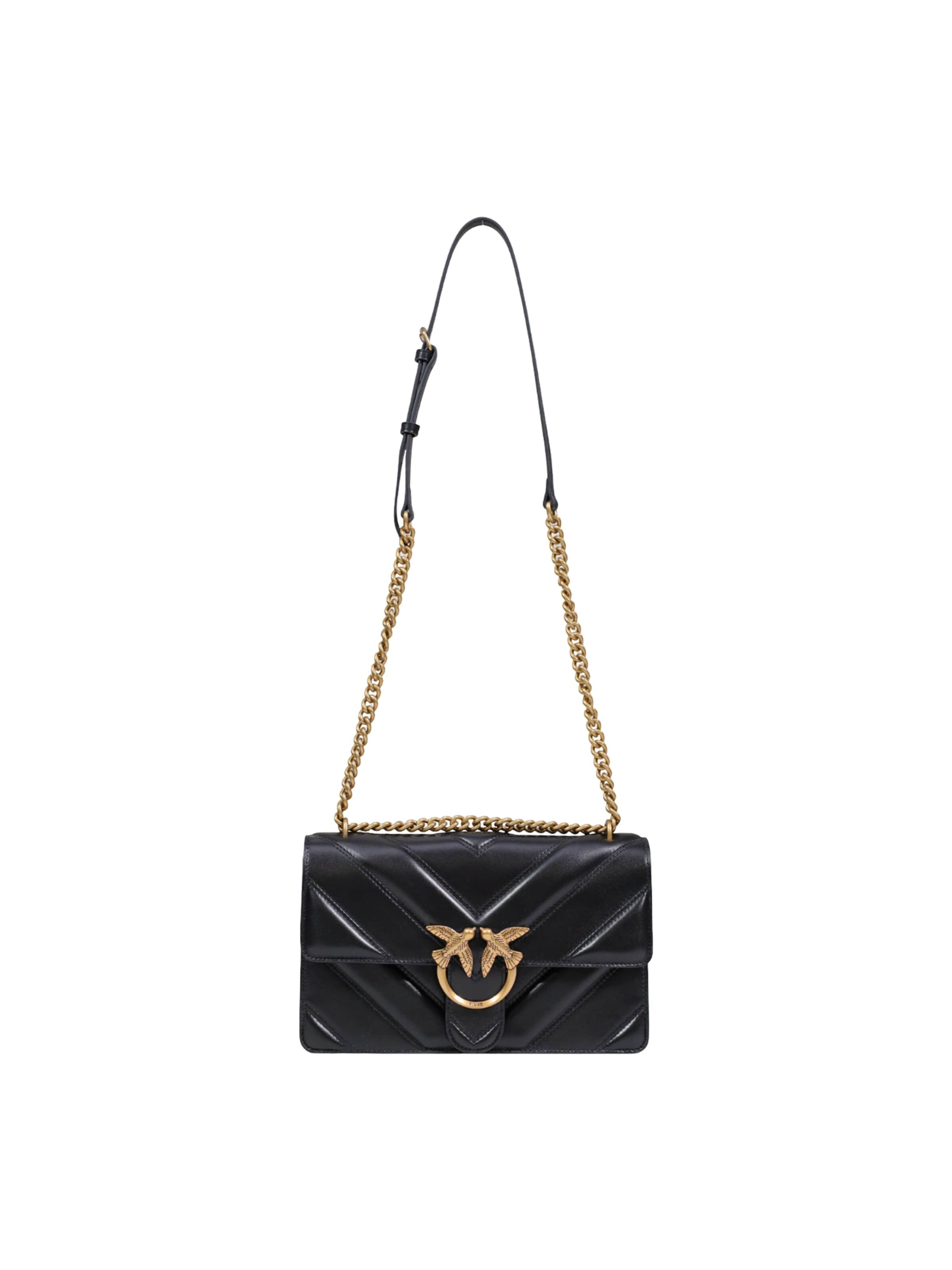 PINKO Schoudertas 'LOVE ONE CLASSIC LIGHT DC 104549 A26Z' in Zwart: voorkant