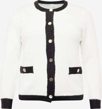 Cardigan 'Lady' ONLY Carmakoma en blanc : devant