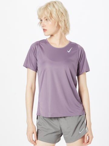 purpurinė NIKE Sportiniai marškinėliai 'Race': priekis