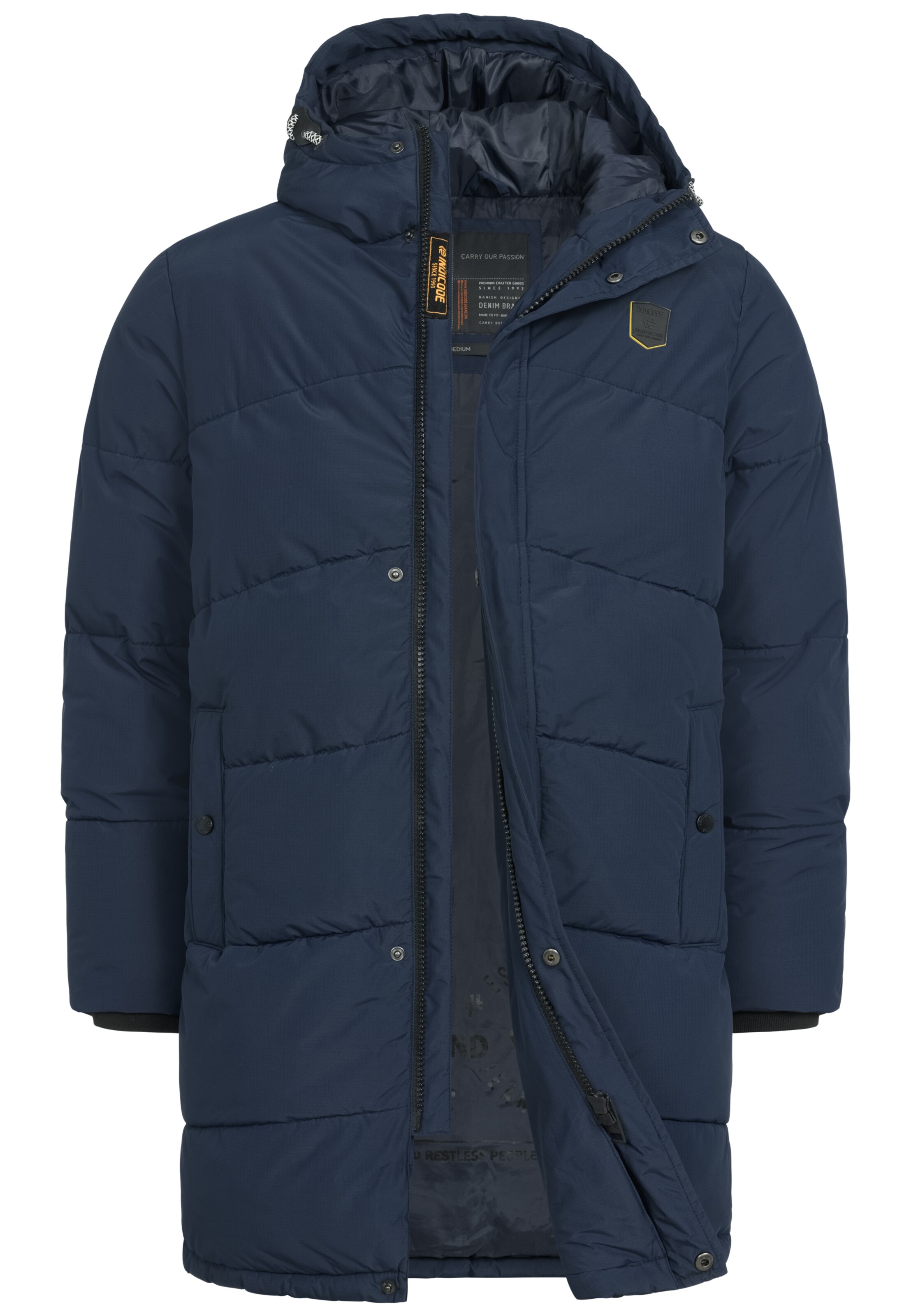 INDICODE JEANS Winterjas 'INPazze' in Blauw: voorkant