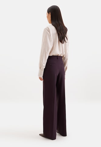 Wide Leg Pantalon à plis SEIDENSTICKER en rouge