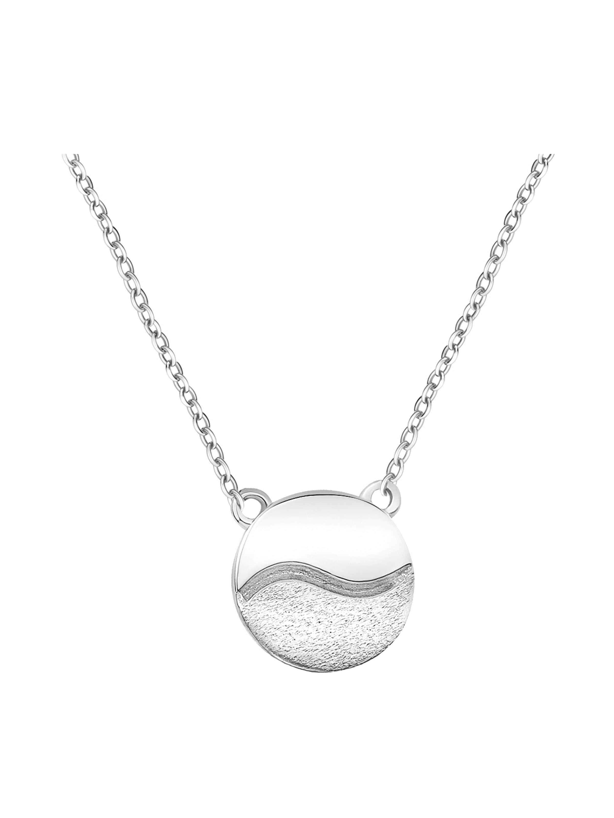 Sofia Milani Necklace 'Ying Yang Circle' in Silver: front