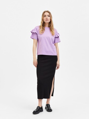 T-shirt 'Rylie' SELECTED FEMME en violet