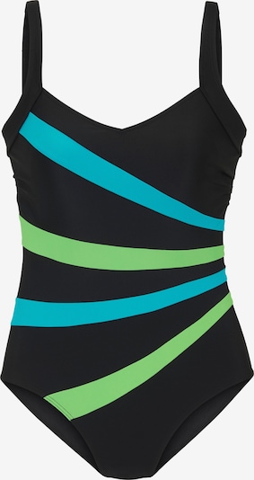 Maudymosi kostiumėlis iš LASCANA, spalva – mėlyna / žalia / juoda, Prekių apžvalga