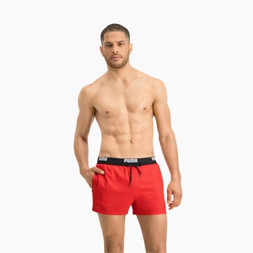 PUMA Regular Board Shorts in Red: front