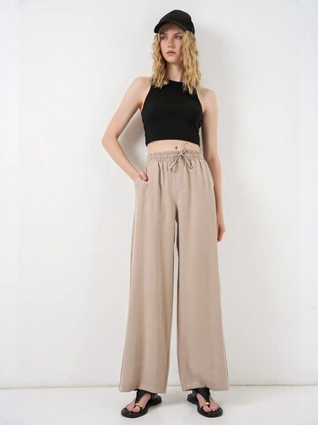 Bigdart Wide Leg Hose in Beige