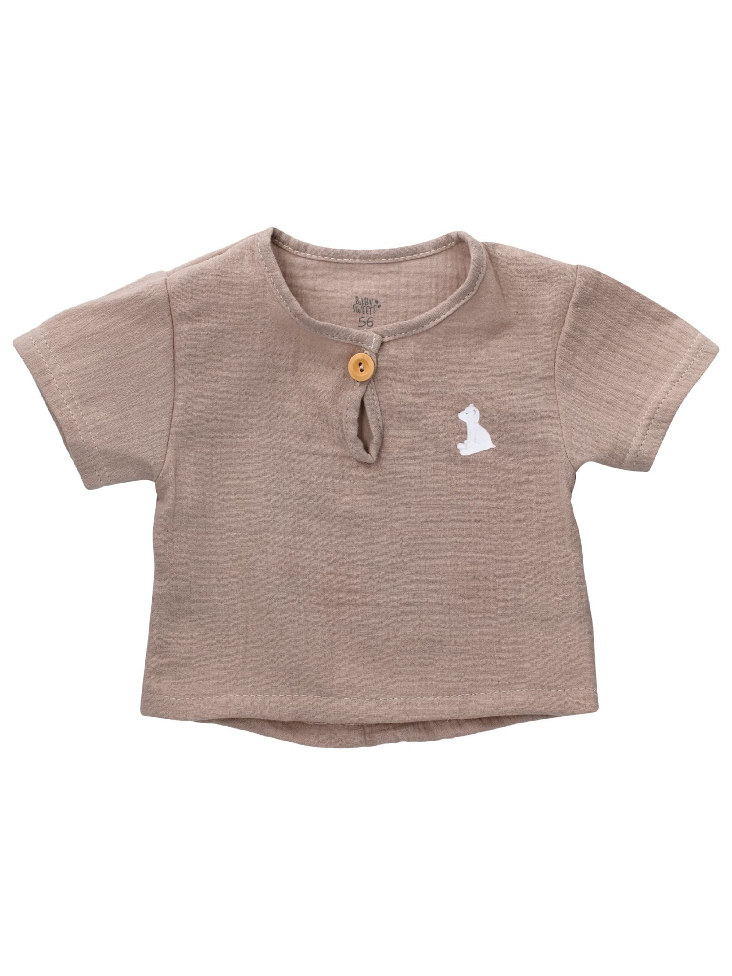Baby Sweets Shirt 'Bruno der Eisbär' in Brown: front