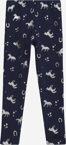 Skinny Leggings 'Horses' SALT AND PEPPER en bleu : devant