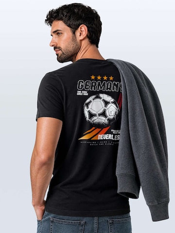 Neverless Shirt 'Retro Fußball' in Black