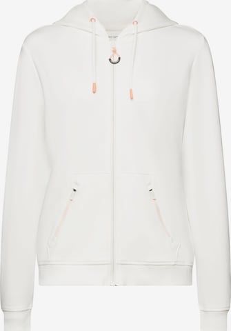 ESPRIT Zip-Up Hoodie in White: front