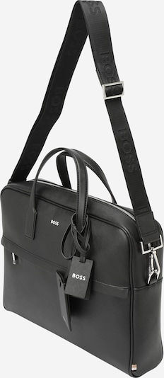 BOSS Aktovka torba 'Zair' u srebrno siva / crna, Pregled proizvoda