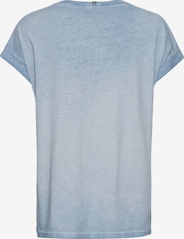 CAMEL ACTIVE T-Shirt aus softem Modal und Baumwolle in Blau